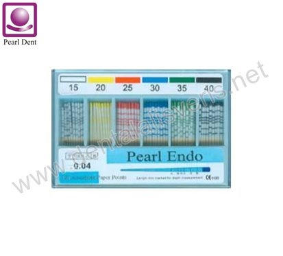 PEARL DENT Paper Point Açılı 0.04-0.06 (NO 15-20-25-30-35-40-45)