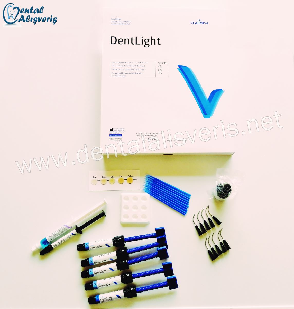 VLADMIVA DENTLIGHT Işıkla Sertleşen Microhybrid Kompozit Set